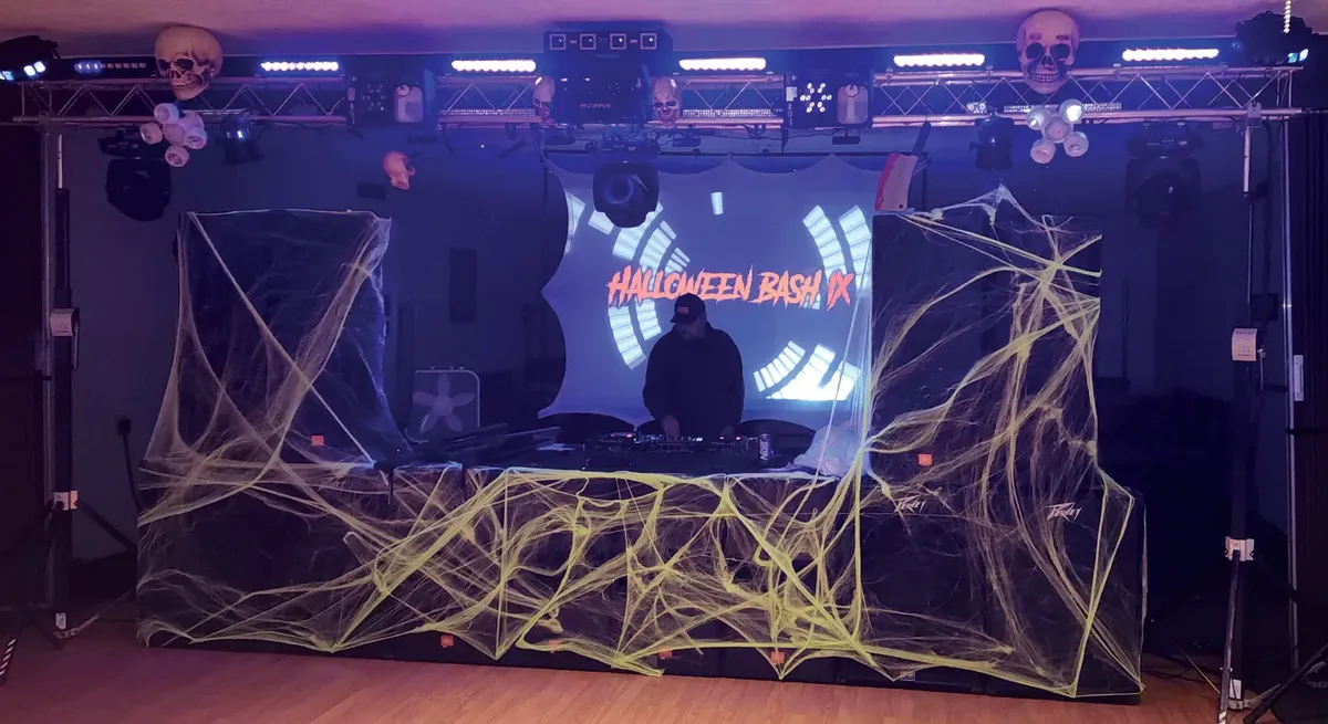 DJ booth at Halloween Bash IX