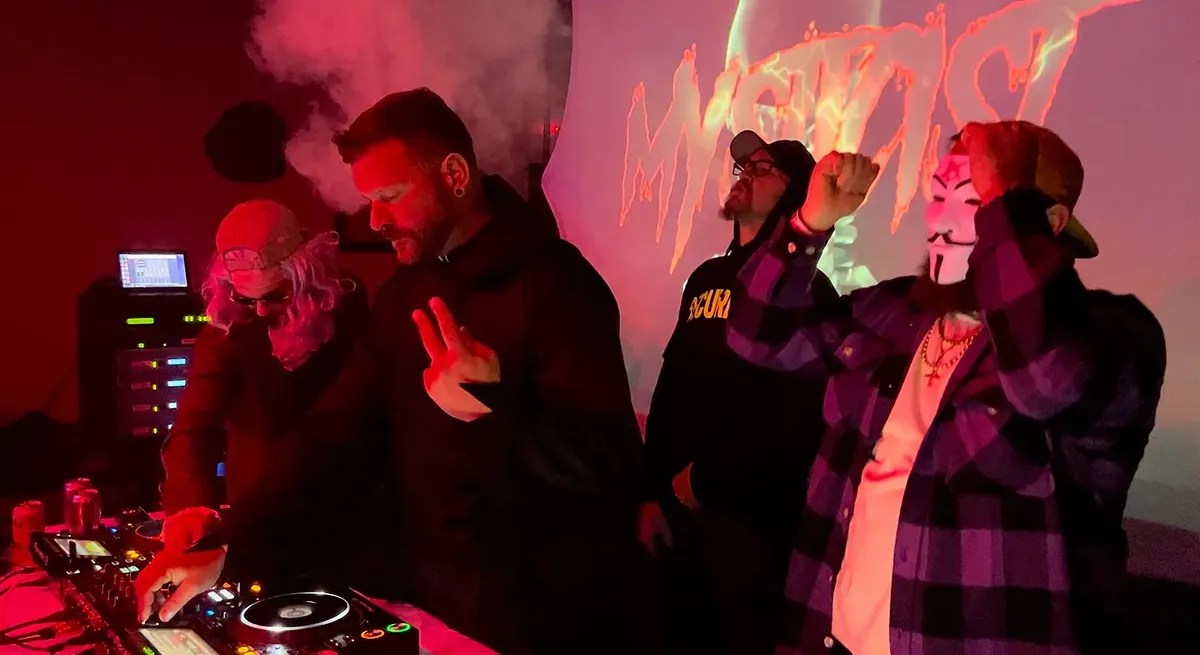 The crew behind the decks