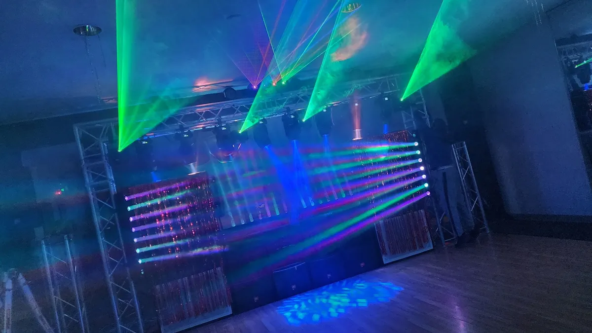 Full laser and LED wall production setup